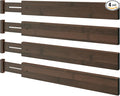 BAMEOS Drawer Divider,Expandable Bamboo Separators Adjustable Utensil Knife Fork Tool Kitchen Organizer, Clothes Fabric Drawer Organizer In Bathroom Bedroom Office, Cabinet Dresser Organizer 4-pack-Ruum Studio Home