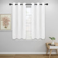 Easy-Going Blackout Curtains for Bedroom, Solid Thermal Insulated Grommet and Noise Reduction Window Drapes, Room Darkening Curtains for Living Room, 2 Panels (34x45 in, White)-Ruum Studio Home