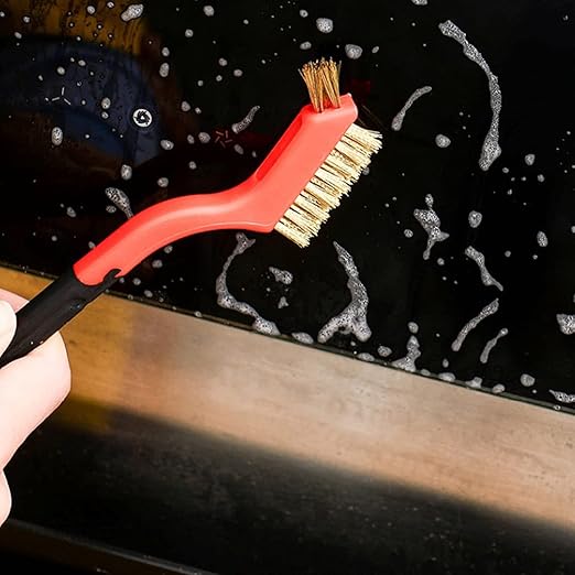 Wire Scratch Brush Set Soft Grip for Rust, Dirt & Paint Scrubbing with Deep Cleaning (18, 18PCS - Brass Wire)-Ruum Studio Home