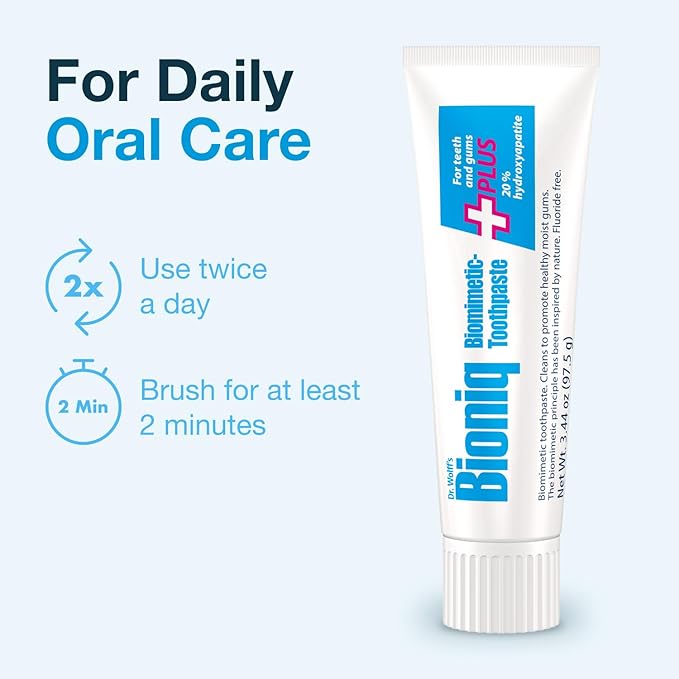 Bioniq Plus Biomimetic Toothpaste with 20 Percent Hydroxyapatite for Teeth and Gums I Clinically Tested I 3.44 oz-Ruum Studio Home