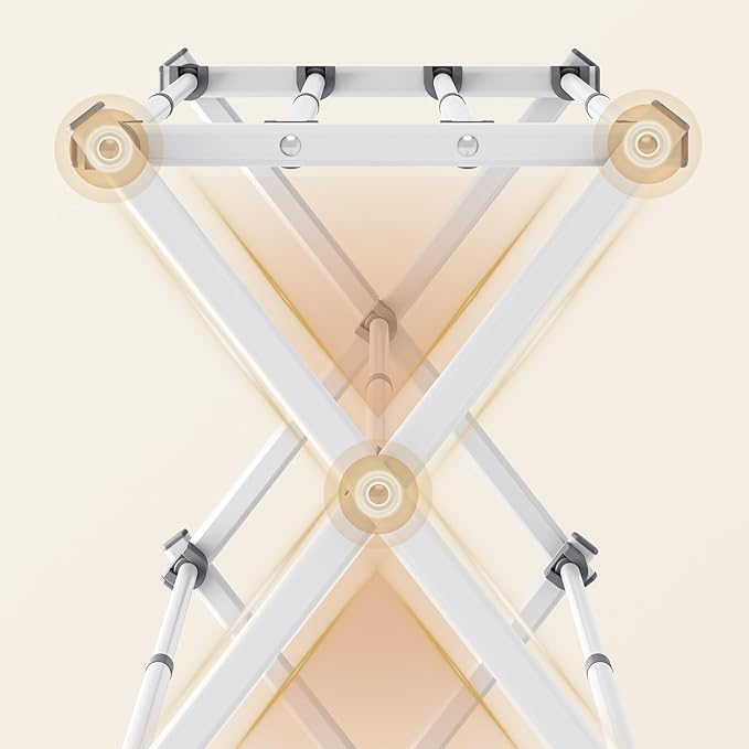 APEXCHASER Drying Rack Clothing, Clothes Drying Rack Foldable, Laundry Drying Rack Expandable, Small Clothe Hanger for Baby Clothes Towels Bibs, Socks, Clothes Airer for Indoor & Outdoor Use, White-Ruum Studio Home