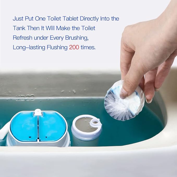 KIISIISO Commercial Household Bathroom Cleaners, 28 Pack Toilet Bowl Cleaner Tablets, Automatic Toilet Tank Cleaners, Multipurpose Janitorial Deodorizers(Blue and White)-Ruum Studio Home