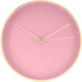 LUUK LIFESTYLE Elegant Wall Clock with Silent Movement, Modern and Minimalist Design, Gift idea for Moving-in, Decoration, in Pink and Gold-Ruum Studio Home