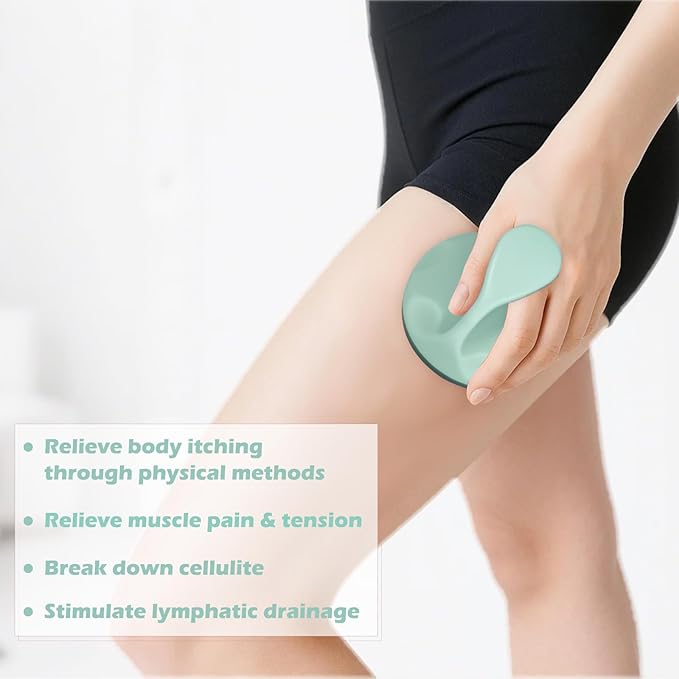Lymphatic Massage Roller for Cellulite Remover Body Sculpting - Handheld Cellulite Massage Tool for Body Bloat Blood Circulation Lymphatic Drainage Green-Ruum Studio Home