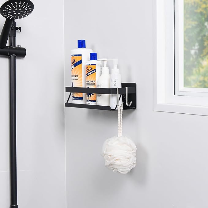 Spice Rack for Rrefrigerator Kitchen Home Organization and Storage Adhesive Rack (2 Pack,Black)-Ruum Studio Home