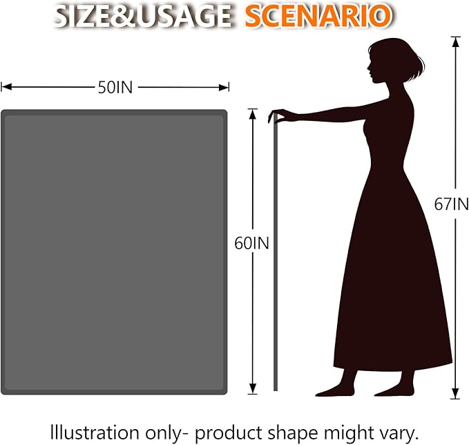 Heated Blanket Throw 50x60, Extra Plush 220GSM Flannel & Sherpa with Child Lock | 6-Level Smart Adaptive Heat & 8Hr Timer | ETL Certified Electric Blanket for Full Body Comfort-Ruum Studio Home