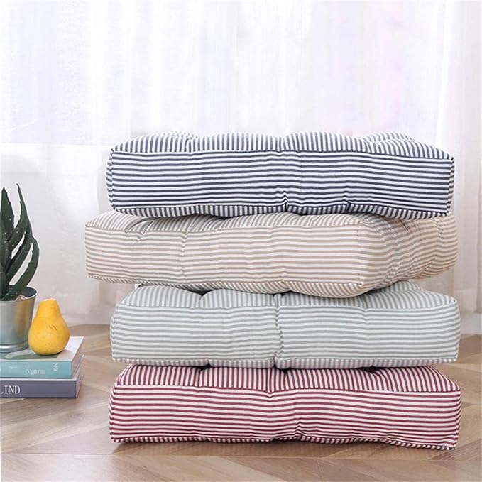 Tiita Chair Cushions 22"x22" Square Windows Pad for Adults Seating Pillows Set of 2, Blue-Ruum Studio Home