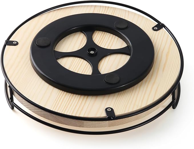 10" Wooden Lazy Susan,Round Wooden Lazy Susan Organization for Dining Table,Storage for Dining Table,Home Decor,Spices Organizer,1PC-Ruum Studio Home