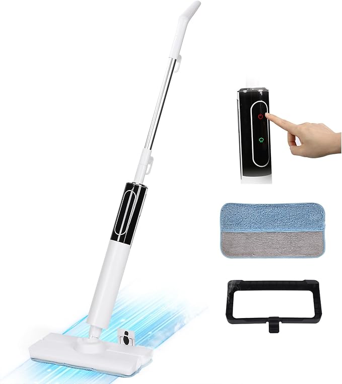 Steam Mop, Detachable Handheld Steam Cleaner for Home,1200W Heat to 260 °F in 20S, 2 Steam Modes & LED Display, 23FT Cord, Steam Mops for Floor Cleaning, Hardwood,Bathroom, Tile, Carpets-Ruum Studio Home