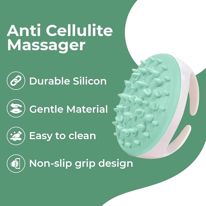 Anti Cellulite Massager Roller - Anticellulite Fascia Blaster for Cellulite Remover - Improves Blood Flow Use Cellulite Brush & Cellulite Roller with Cream or Oil for Cellulite Treatment-Ruum Studio Home