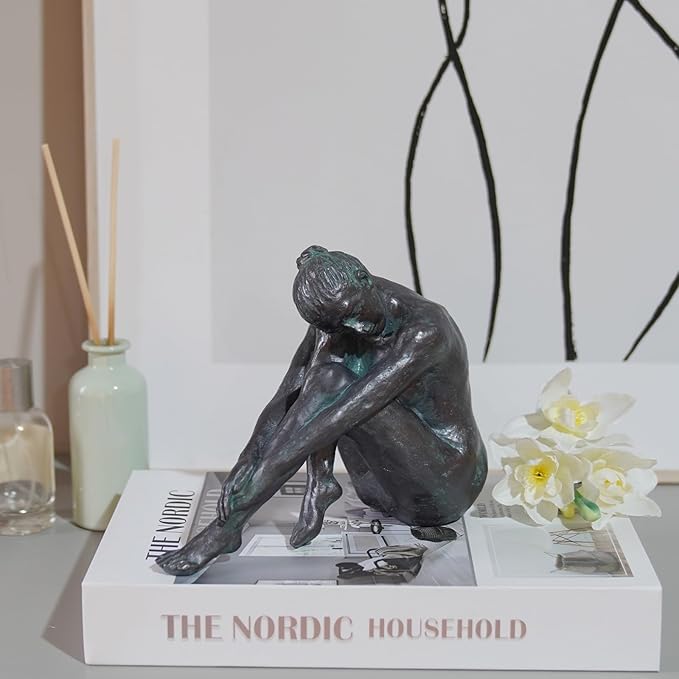 Guichifun Yoga Dancer Statue Home Decoration - Resin Bronze Sculpture Modern Creative Home Garden Statue Handicrafts Art Ware Décor Office Room or Outdoor Gifts 7.8 x 3 x 5.8 Inch-Ruum Studio Home