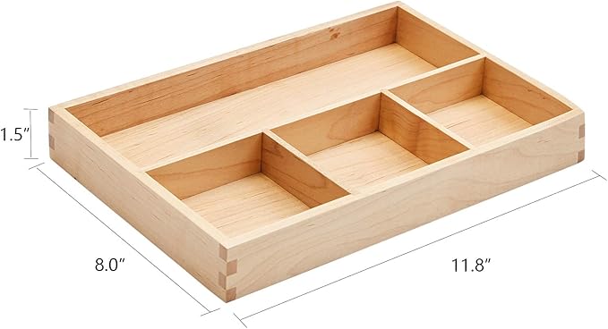 pandapark Wood Organizer Tray,Black Walnut,Desk & Drawer Storage Box (Maple Master)-Ruum Studio Home