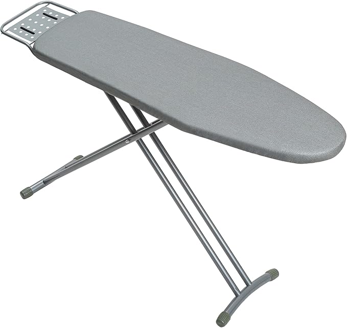Ironing Board Full Size, BlissBoard 43"x13" Sturdy Heavy Duty Iron Board with Iron Rest, Heat Resistant Cover with Ultra Thick Padding, Height Adjustable, Silver-Ruum Studio Home