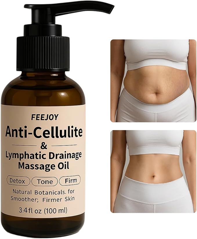 Body Oil & Massage Oil, Body Firming Oil for Cellulite, Lymphatic Drainage, Skin Tightening & Stretch Marks, Massage Oil for Massage Therapy for Leg, Hip, Arm & Belly, Daily or After Shower Use-Ruum Studio Home