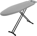 Ironing Board Full Size, RAINHOL 43"x13" Heavy Duty Compact Ironing Board with Iron Rest, Height Adjustable Sturdy Iron Stand, Grey Cover with Extra Thick Padding-Ruum Studio Home