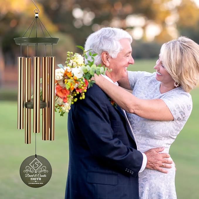 ASTARIN Personalized Wind Chimes for Anniversary, Customized Wedding, Anniversary Presents, Birthday Gifts for Loved One,Gifts for Couples, Gift for Wife, Gift for Her-Ruum Studio Home