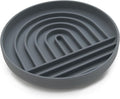 The Slowdown Bowl Silicone Slow Feeder for Cats & Dogs, Slow Eating Mealtime Solution with Modern Lick Mat Design, Reduces Gulping, Fits 1 Cup 6” Across x 1.25” Tall, Small-Charcoal-Ruum Studio Home