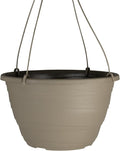 The HC Companies Wrapt Hanging Planters - Lightweight Plant Pot Hanger for Hanging Plants, Vegetables & Herbs - Outdoor & Indoor Hanging Basket for Plants (13" Pepperstone, Pack of 1)-Ruum Studio Home