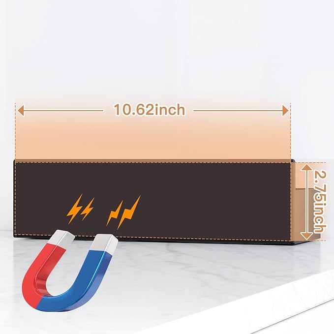 Magnetic Spice Rack for Refrigerator, Kitchen Organizer and Storage Shelf, Black (4 Pack)…-Ruum Studio Home