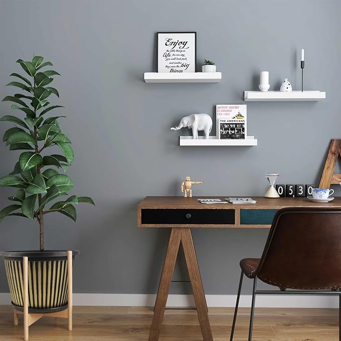 16 inch Large Planter Indoor Outdoor Plant Pots, 4 Pack Plastic Flower Pots with Saucer And Drainage Holes, Modern Garden Planters For Planting Medium Large Plants, Decorative Resin Garden Pots-Ruum Studio Home