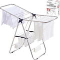 TRES BELLE 25NEW Stainless Steel Clothes Drying Rack(M)–Foldable,Lightweight,No-Slip Rods,Made in Korea,Indoor & Outdoor Use,Rust-Resistant,Towels,Underwear,Baby Clothes Drying–M Sizes-Ruum Studio Home