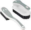 Soft Bristle Scrub Cleaning Brush Stain Remover Brush Fabric Cleaning Brush Laundry Brush Small Scrub Brush Cleaner Household Cleaning Brushes for Carpet, Clothes, Bathroom,Sneaker-2 Pack (Gray)-Ruum Studio Home