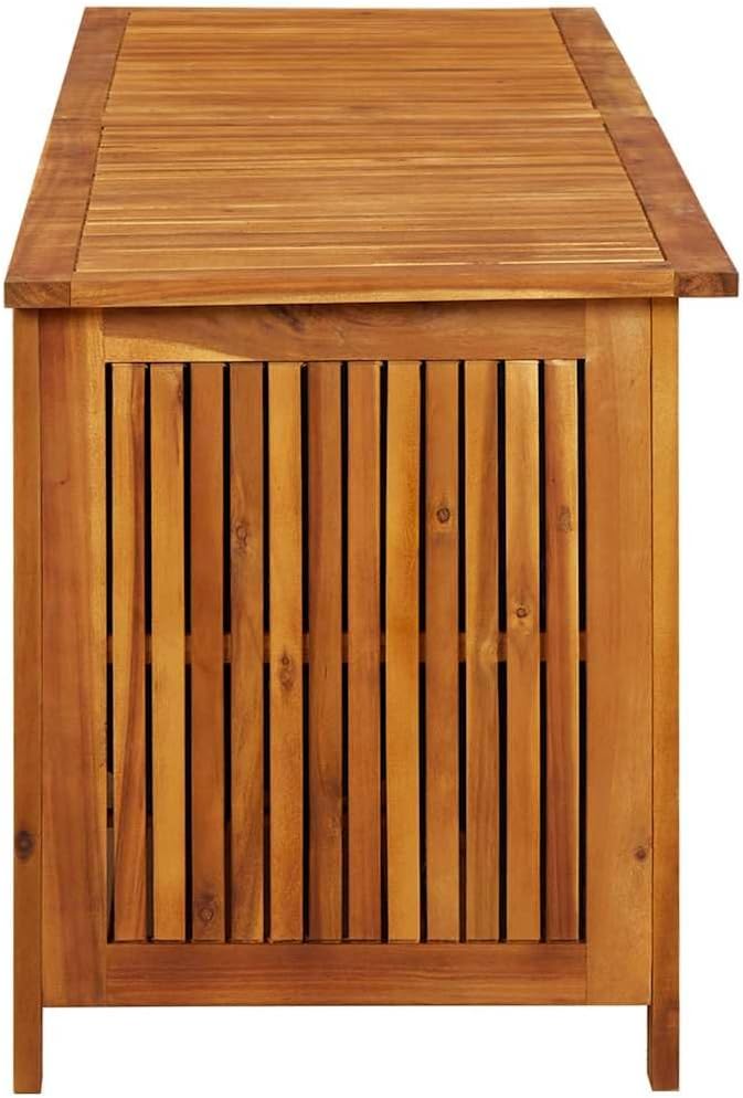 vidaXL Outdoor Storage Box, [Load Capacity Gallon] Deck Box with Gas-Lift Lid, Storage Chest with Water-Resistant Zippered Bag Inside, 68.9''x19.7''x22.8'', Solid Acacia Wood-Ruum Studio Home