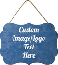 Personalized Wooden Welcome Sign - Customized Image/Text Hanging Door Sign Farmhouse Decor for Home Office - 11.2 * 8 Inch-Ruum Studio Home