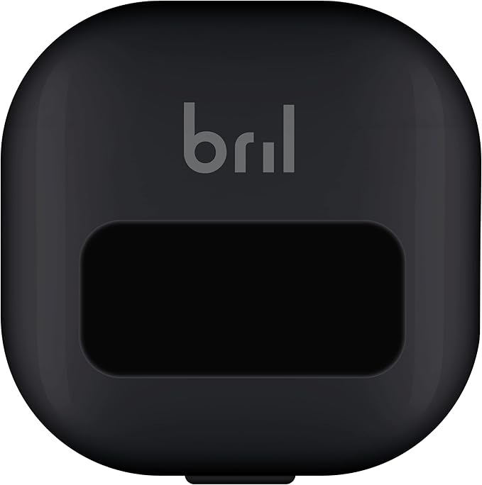 Bril UV-C Toothbrush Sanitizer and Holder, Portable Cleaner, Travel Cover, Magnetic Holder, and Rechargeable Case for Any Size Toothbrush, Black-Ruum Studio Home