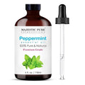 Majestic Pure Peppermint Essential Oil with Glass Dropper - Huge 4 Fl Oz - 100% Pure and Natural Peppermint Oil - Premium Grade Essential Oils for Diffuser, Aromatherapy, Soap and Candle Making-Ruum Studio Home