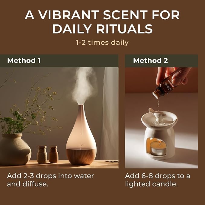 Gya Labs Tangerine Essential Oil for Diffuser - 0.34 Fl Oz - 100% Pure Natural Tangerine Oil for Skin, Massage, DIY Fragrances & Candle Making Scent-Ruum Studio Home