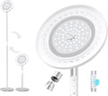 TROND Floor Lamp, LED Torchiere Uplight Lamp, 5 Brightness Aluminum Modern Standing Light, 5500K Natural Daylight, 5000 lm, 71in Tall, 30 Mins Timer, Detachable, for Office Living Room Bedroom, Silver-Ruum Studio Home