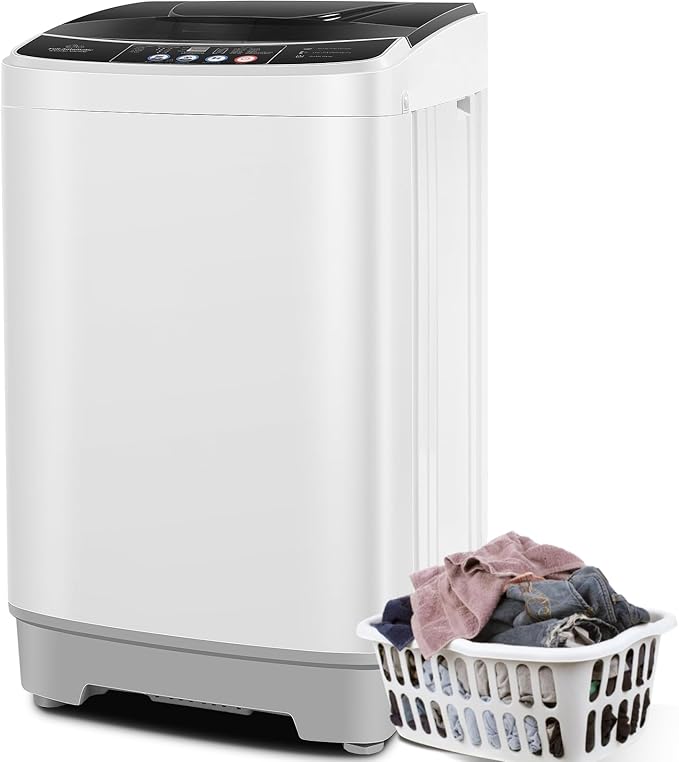 Nictemaw Portable Washing Machine 20Lbs Portable Washer Machine with Drain Pump, 2.8 Cu.ft Compact Washer with 10 Programs 8 Water Levels Small Washing Machine for Apartment, Home, Dorms, Rv-Ruum Studio Home