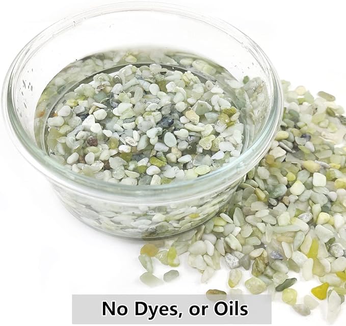 10LB Succulent and Cactus Pebbles, 1/5 Inch Jade Natural Decorative Polished Stones, River Rocks for Plants, Vases and Outdoor Gardening,Green-Ruum Studio Home