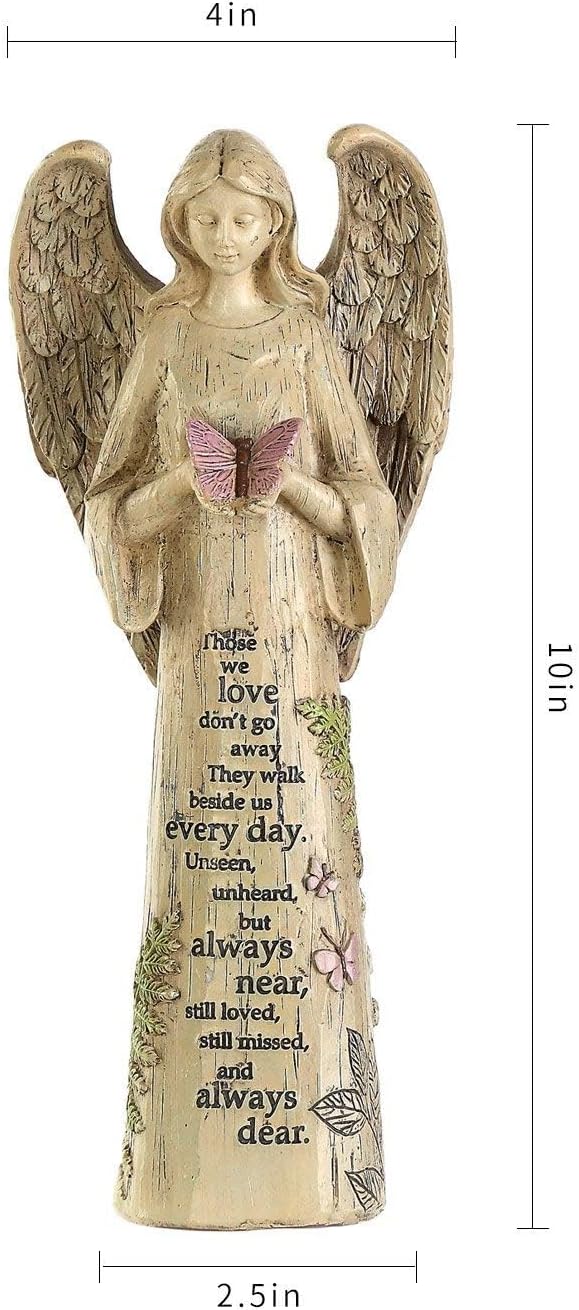 Topadorn Garden Statuary Outdoor Praying Angel Resin Figurines,Collectible Sculptures,10" H-Ruum Studio Home