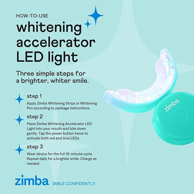 New Zimba Ultimate Whitening Kit | Cordless LED Accelerator Light, Whitening Strips, and Whitenig Pen-Ruum Studio Home