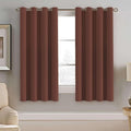 H.VERSAILTEX Blackout Window Curtain Panels Thermal Insulated Room Darkening Solid Grommet Curtains/Drapes for Bedroom Privacy Protection (Set of 2 Panels,52 by 63 Inch Long, Rust)-Ruum Studio Home