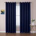 ChrisDowa Blackout Curtains 70 inches Wide for Bedroom - 2 Panels Set Extra Wide Grommet Thermal Insulated Room Darkening Curtains for Living Room (Navy Blue, 70 x 84 Inch)-Ruum Studio Home