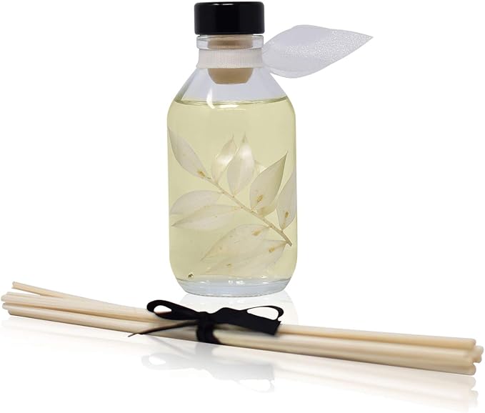 LOVSPA Reed Diffuser Set, Coconut & Eucalyptus Scented Oil Diffuser with Sticks, Home Fragrance Accessories for Bathroom Shelf Decor, Aroma Diffusers for Home or Office Desk, USA Made-Ruum Studio Home
