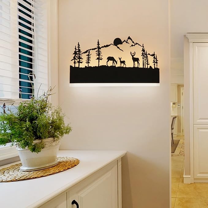 Wall Sconce LED Wall lamp (Sunset Deer)-Ruum Studio Home