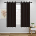 Easy-Going Blackout Curtains for Bedroom, Solid Thermal Insulated Grommet and Noise Reduction Window Drapes, Room Darkening Curtains for Living Room, 2 Panels (52x63 in,Dark Brown)-Ruum Studio Home