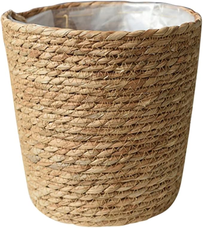 Home Decor Woven Straw Flower Pot Seagrass Planters Basket Garden Plant Pot Containers Wicker Rattan Vase Sundries Organizer Storage Bins for Indoor Outdoor Plants Vintage Decor-Ruum Studio Home