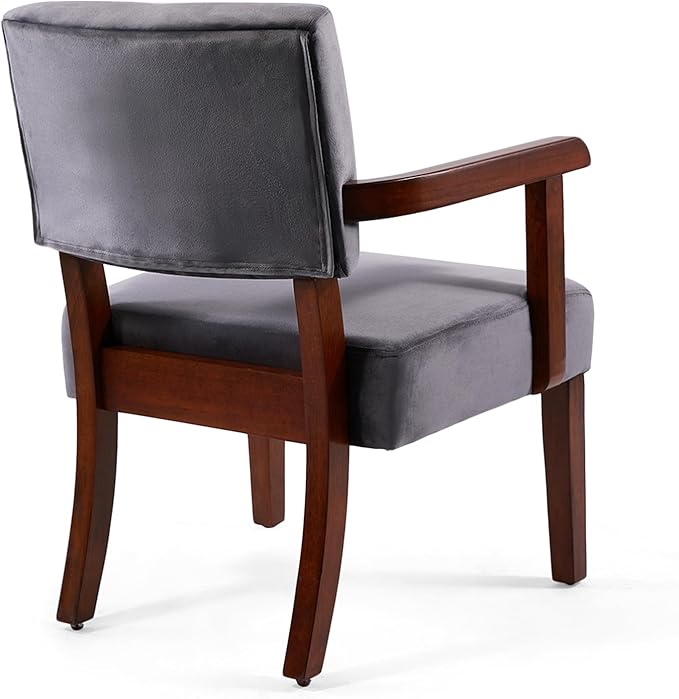 Accent Chair Set of 2 with Table, Living Room Chairs with VelvetSoft Seat and Armrests for Living Room Bedroom Reading Room Waiting Room (Greyvelvet)-Ruum Studio Home