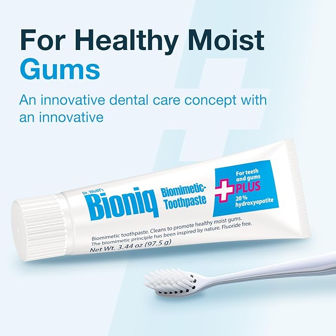 Bioniq Plus Biomimetic Toothpaste with 20 Percent Hydroxyapatite for Teeth and Gums I Clinically Tested I 3.44 oz (Pack of 3)-Ruum Studio Home