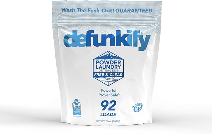 Laundry Detergent Powder, 92 Load/55oz. 'Free & Clear' Powder Laundry Detergent for Sensitive Skin. ProvenSafe™ Laundry Stripper Washing Detergent w/Odor & Stain Remover for Activewear & All Fabrics-Ruum Studio Home