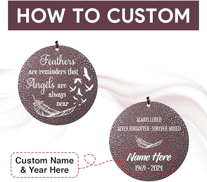 Personalized Wind Chimes for Loss of Loved One, Bereavement & in Memory Wind Chimes, Sympathy Gifts in Memory of Father, Mother, or a Loved One-Ruum Studio Home