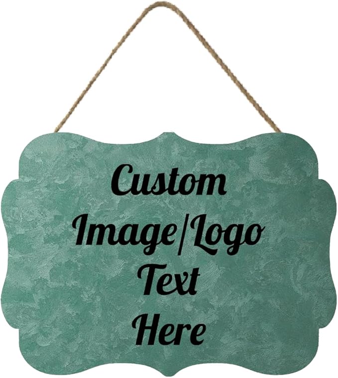 Personalized Wooden Welcome Sign Front Door Decor Personalized Home Sign Door Decorations Customized Image/Text Hanging Door Sign Farmhouse Decorations for Home Office 11.2 * 8 Inch-Ruum Studio Home