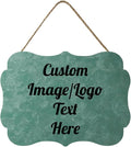Personalized Wooden Welcome Sign Front Door Decor Personalized Home Sign Door Decorations Customized Image/Text Hanging Door Sign Farmhouse Decorations for Home Office 11.2 * 8 Inch-Ruum Studio Home
