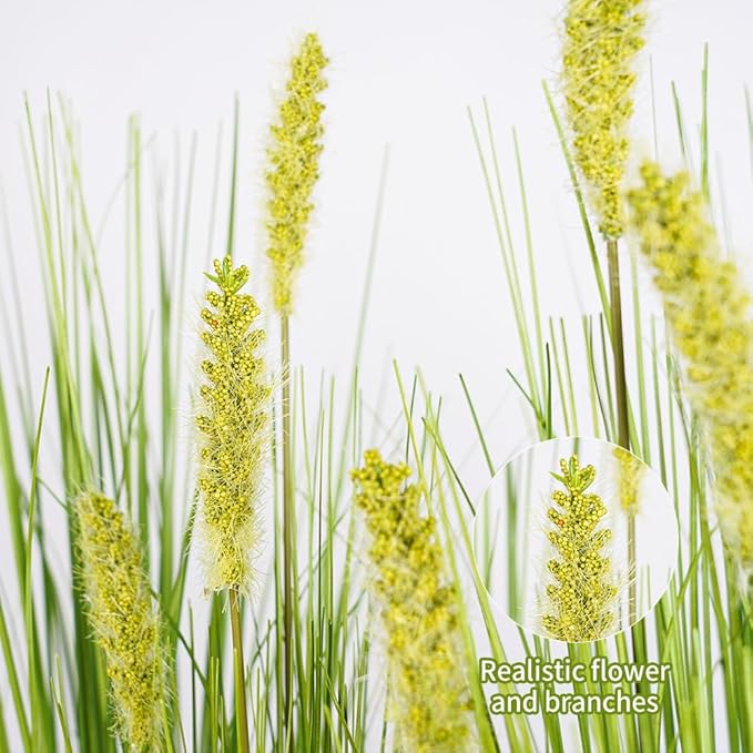 Melorca&Guilla Artificial Plants 6PCS 27“ Fake Tall Onion Grass Faux Plant,Artificial Grass Greenery Shrubs Bushes for Garden Porch Window Box Shop Office Home Décor-Ruum Studio Home