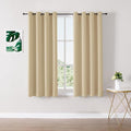 ChrisDowa Blackout Curtains 63 inches Long for Bedroom - 2 Panels Set Grommet Thermal Insulated Room Darkening Curtains for Living Room (Biscotti Beige, 52 x 63 Inch)-Ruum Studio Home